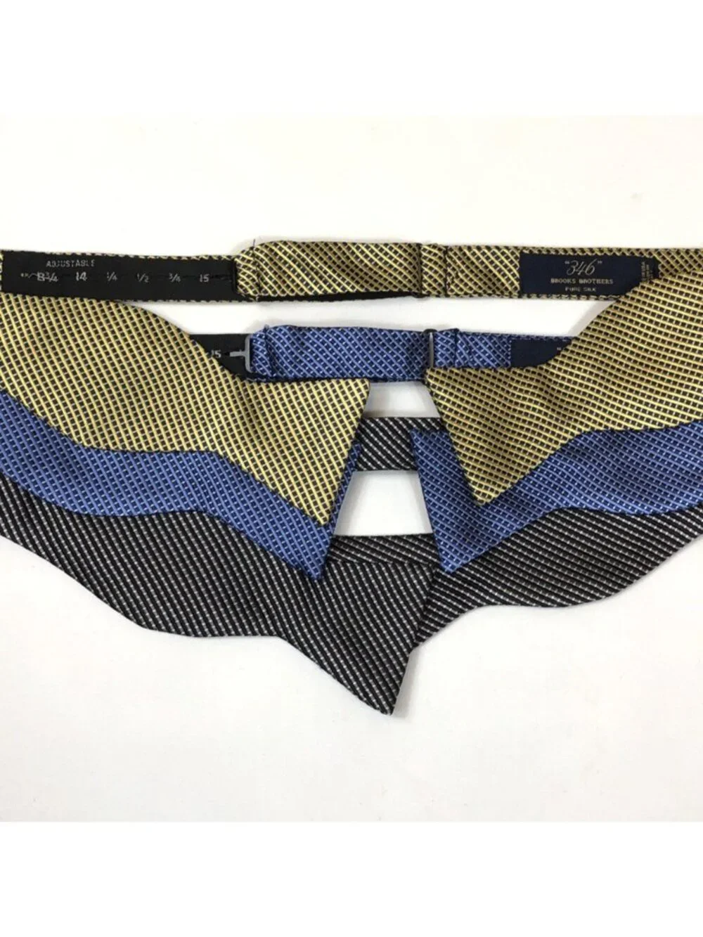 Brooks Brothers 346 Set of 3 Silk Bow Tie Adjustable Made in USA